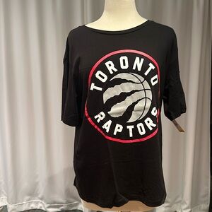 Toronto Raptors NBA T-shirt, black size large 100% cotton . New never worn.